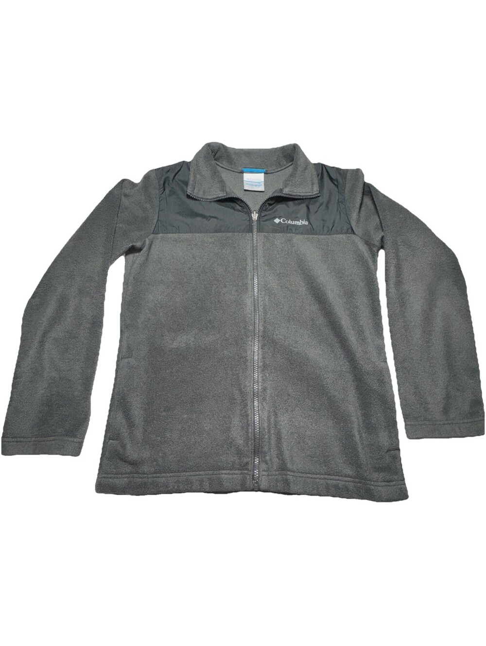 Columbia Youth L Steens Mountain II Overlay Fleece Jacket Full Zip Gray